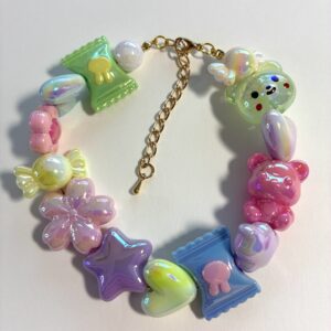Hravý korálkový náramok "Pastel Candy"